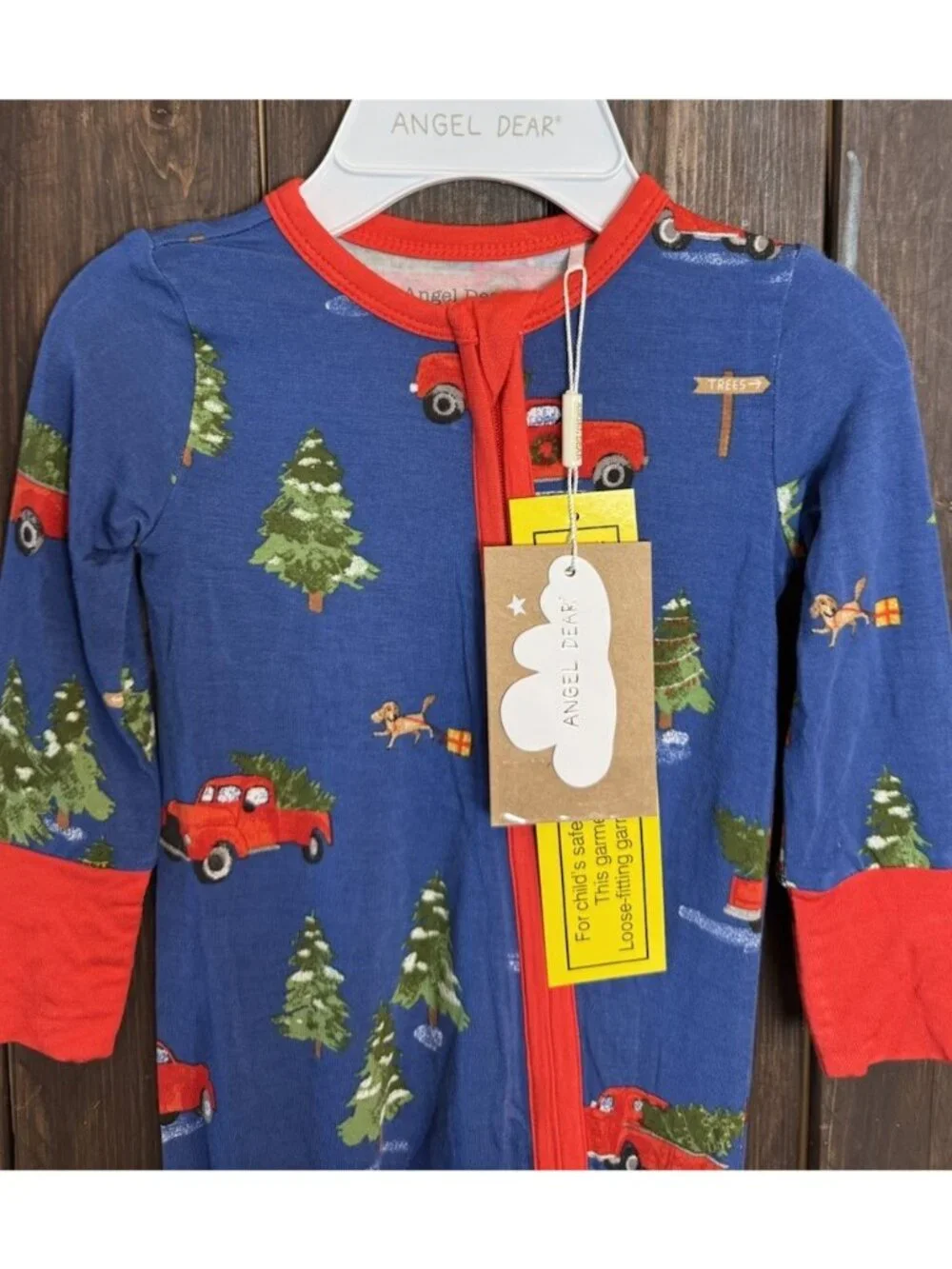 Angel Dear Baby 0-3 months Red Truck Convertible Romper NWT Christmas Holiday